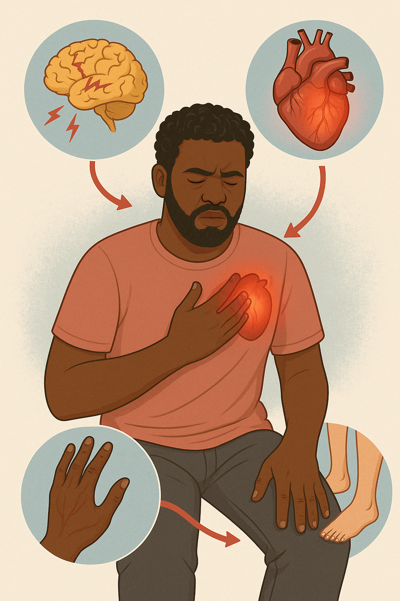 Sinais de má circulação no corpo
